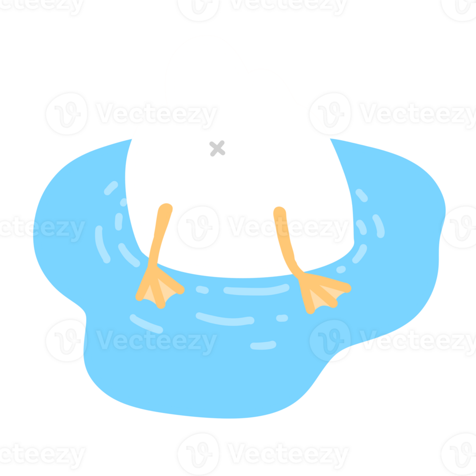 Funny Duck Cartoon illustration Cute Duck Duck Butt Cartoon Funny Moment Kawaii Duck png