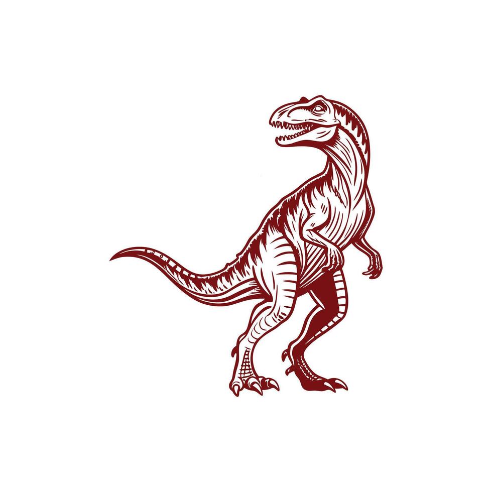Tyrannosaurus rex dinosaur illustration vector