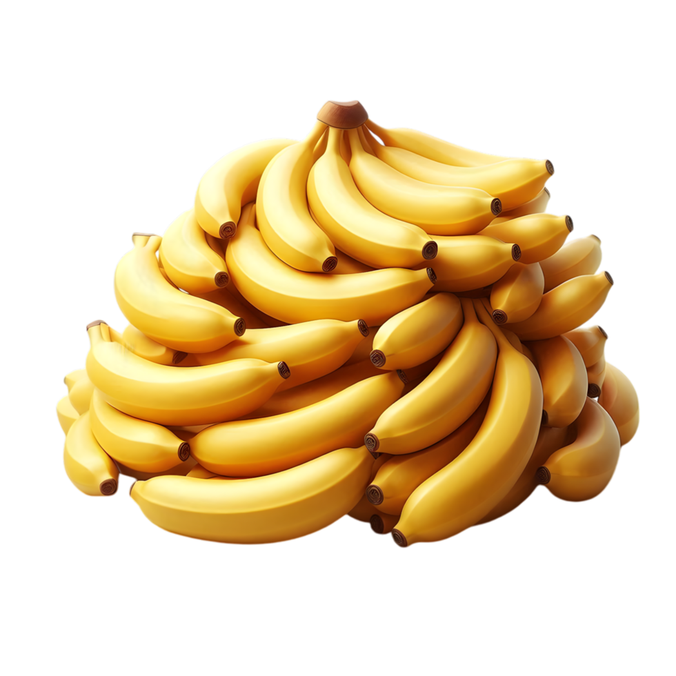 Ripe bananas closeup png