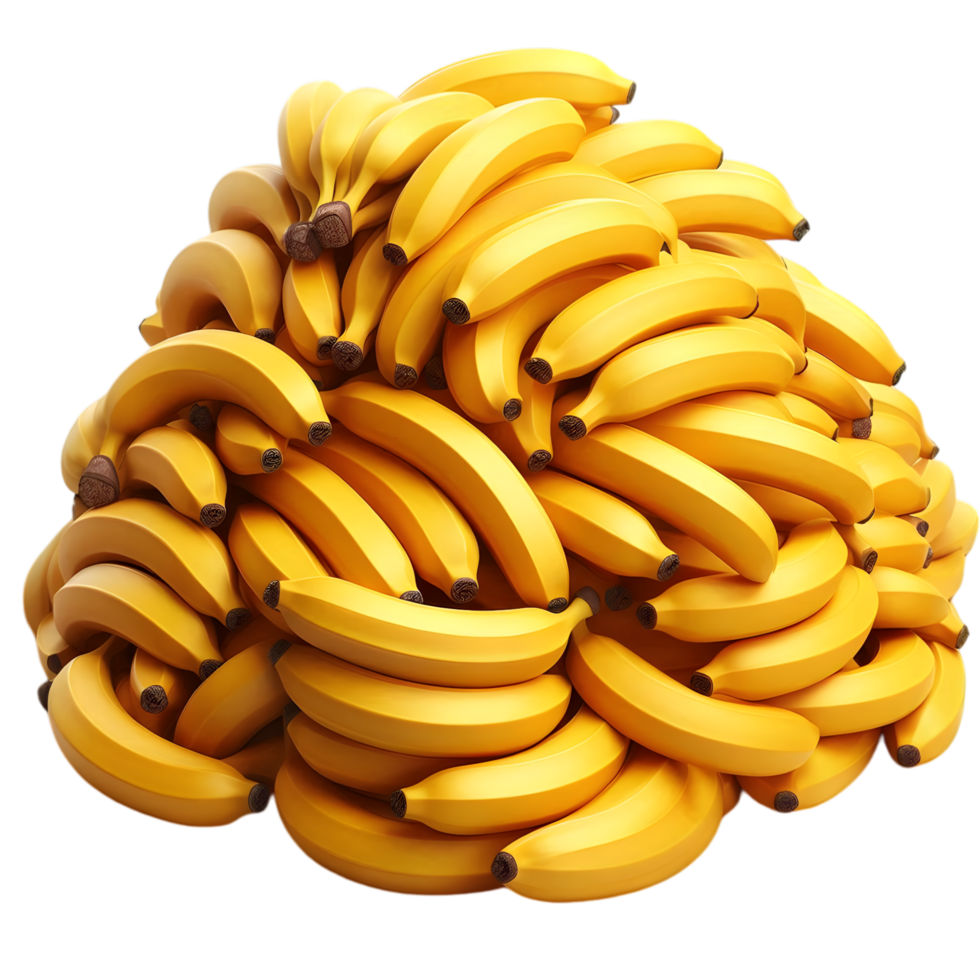 A banana shaped object with a picture of bananas png