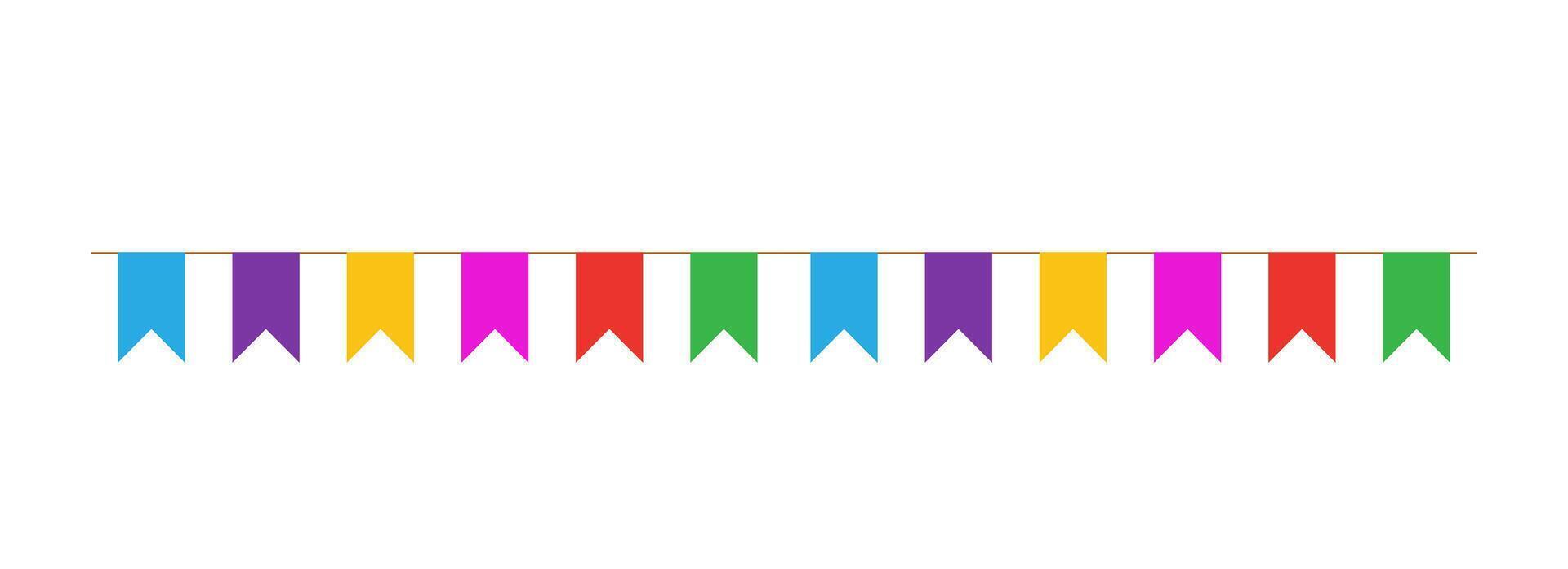 Simple Colorful Bunting Flags for Celebrations vector
