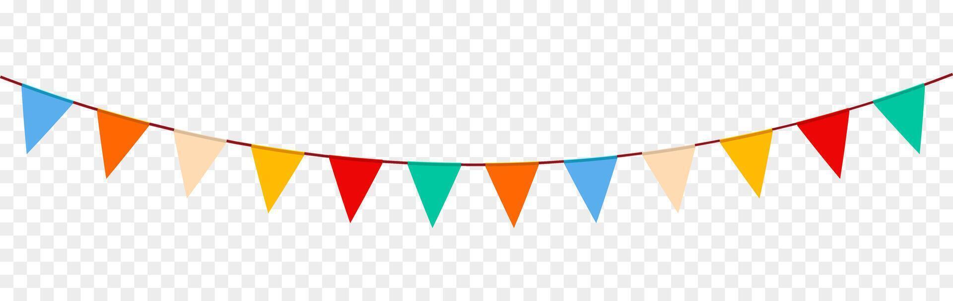 Festival garland. Flags for festive celebration events. vector