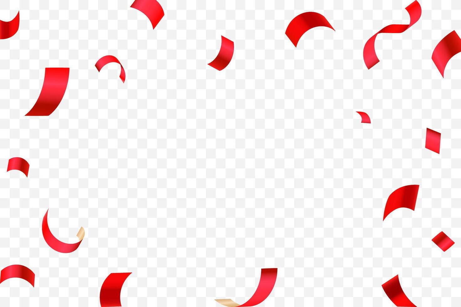 Red confetti birthday background. Celebration Event and Party confetti and ribbons. confetti, vector