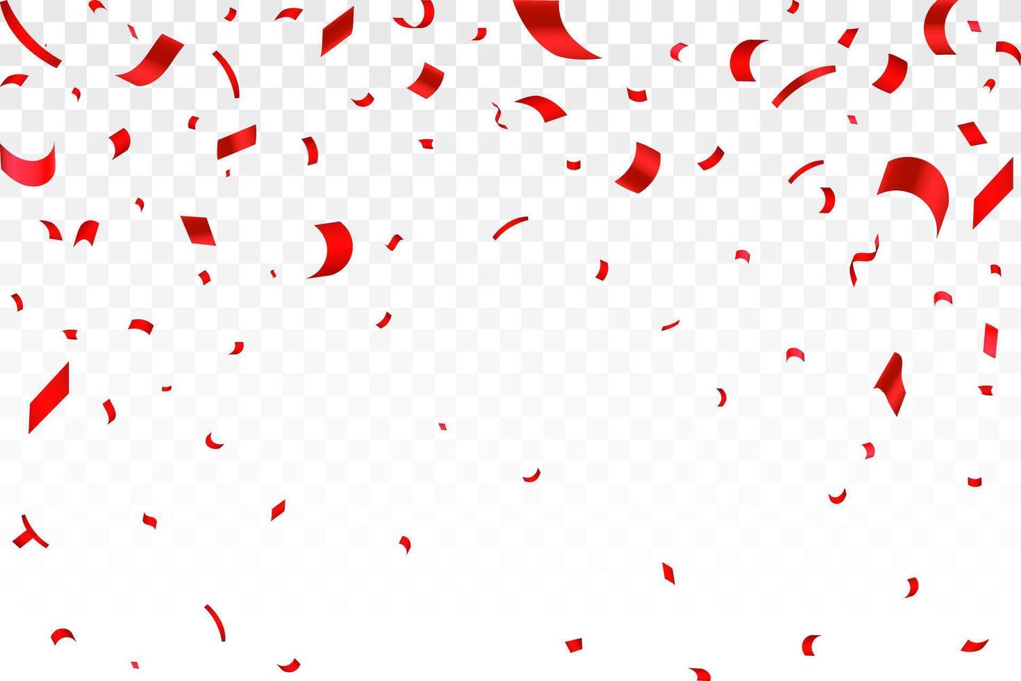 Luxury confetti flying for celebration party banner. Falling shiny red confetti isolated on white background. confetti illustration. vector
