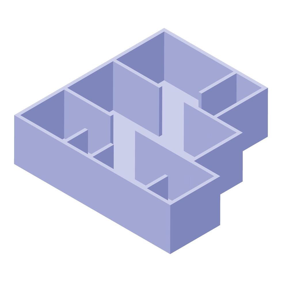 Isometric empty apartment representing real estate business vector
