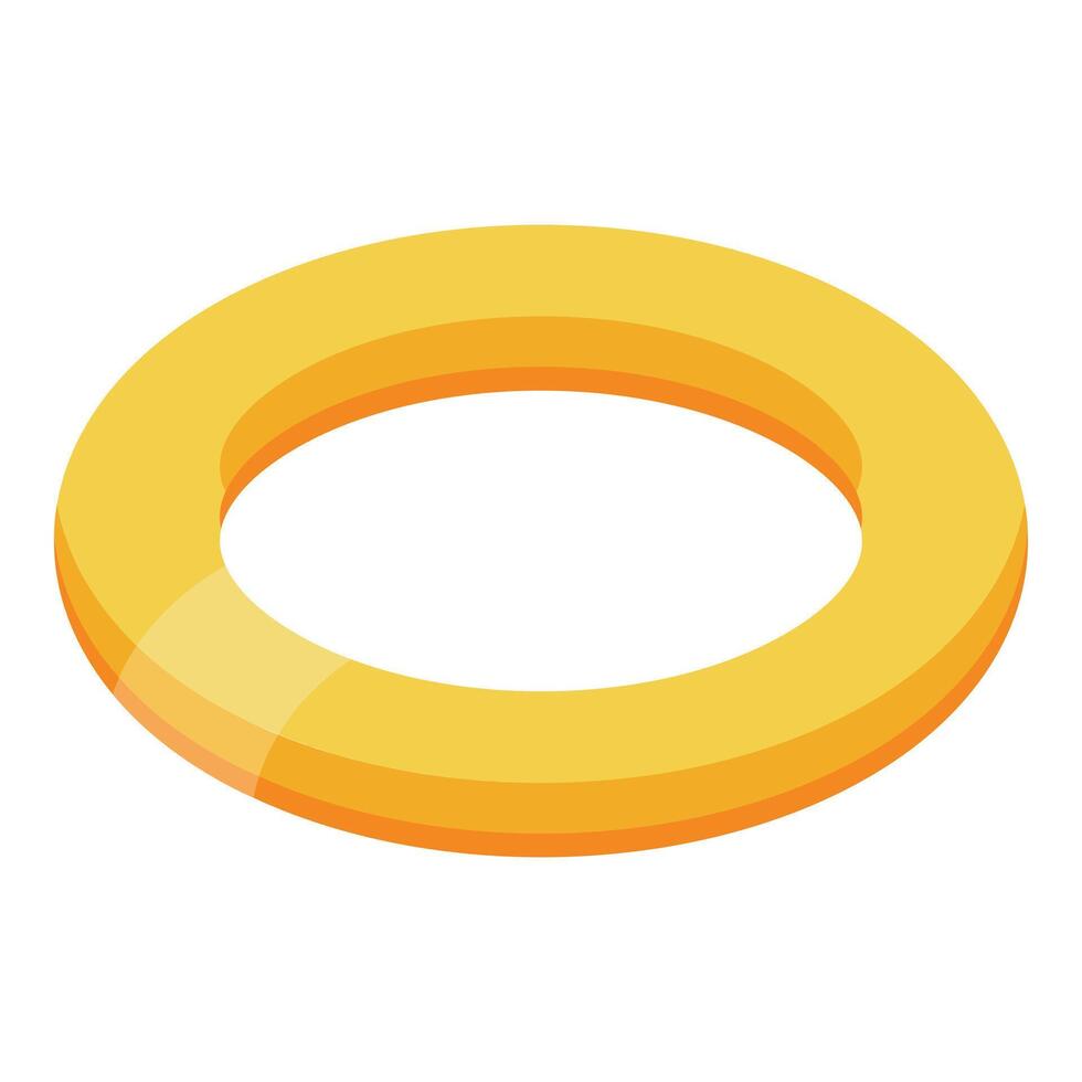 Golden ring floating on white background symbolizing eternity and purity vector