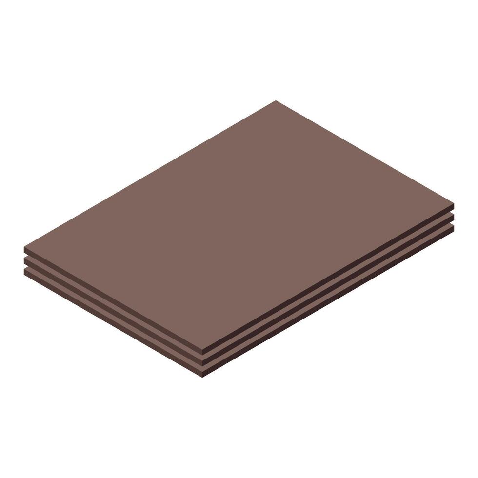 Stack of plywood sheets on white background vector