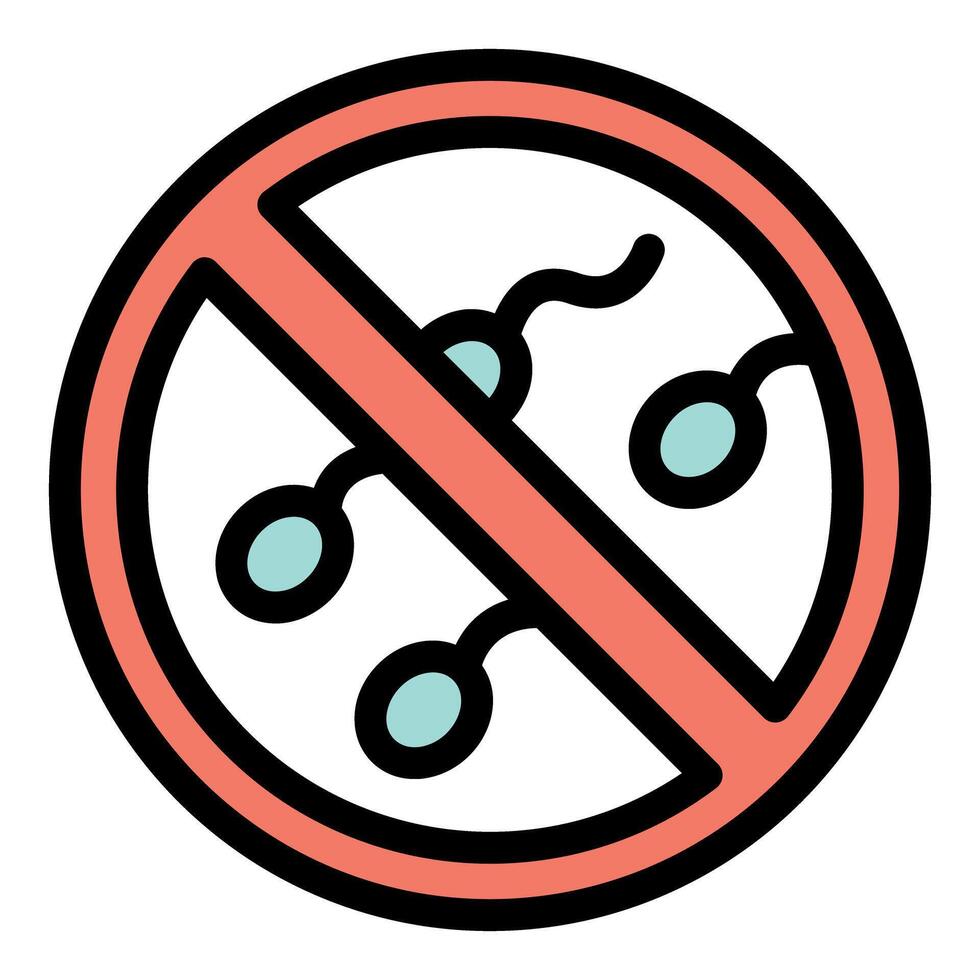No sperm sign representing infertility and contraception vector