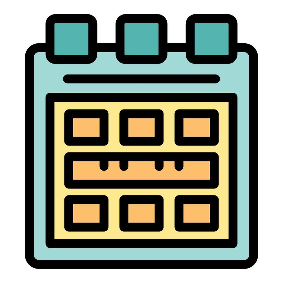 Calendar app showing month view with days for scheduling vector