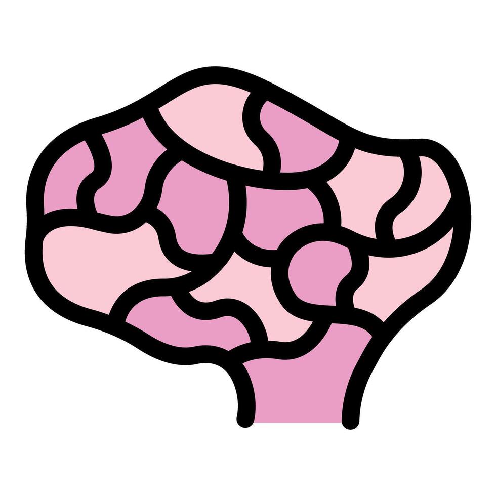 Pink human brain representing mind power and intelligence vector