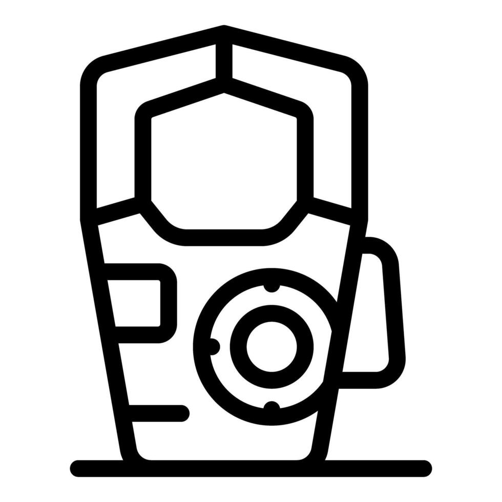 Futuristic portable device showing technological advancement with modern interface vector