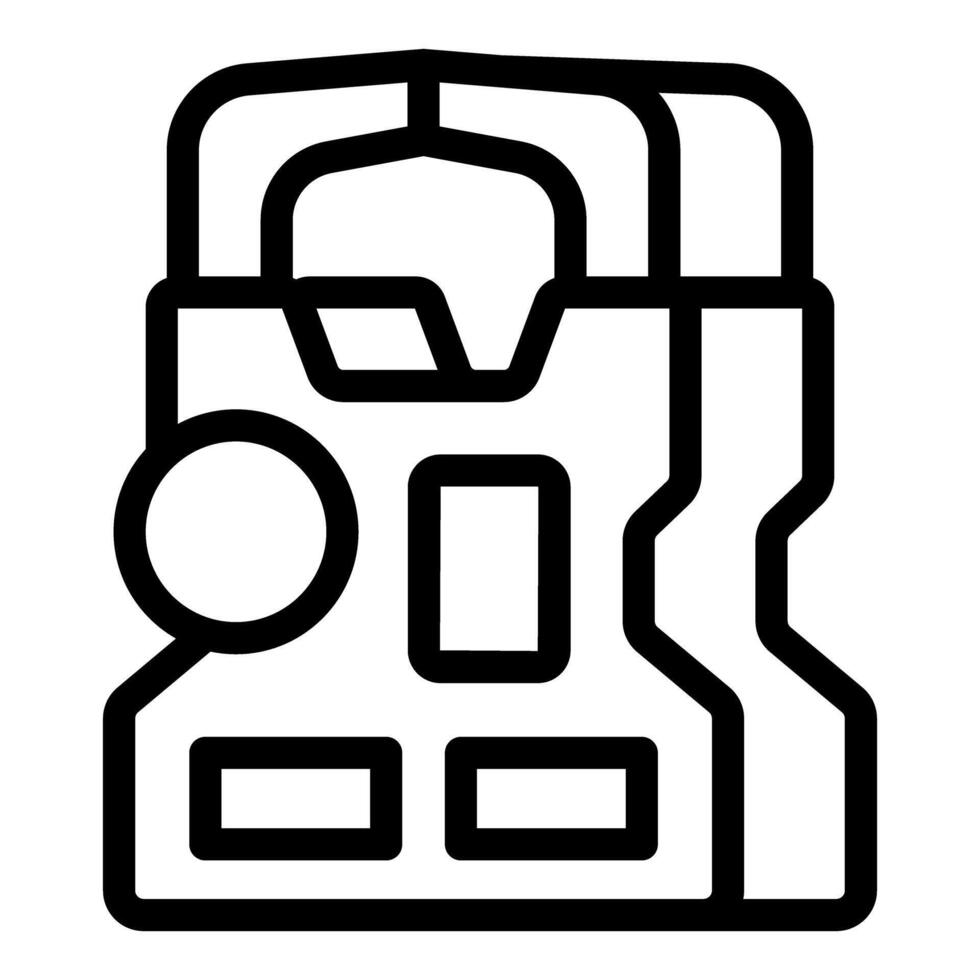Electronic device with buttons and screen showing modern technology vector