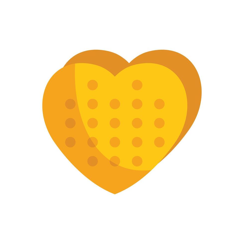 Big yellow heart shape showing love and affection vector