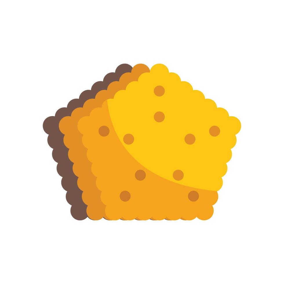 Delicious square cracker presenting tasty snack vector