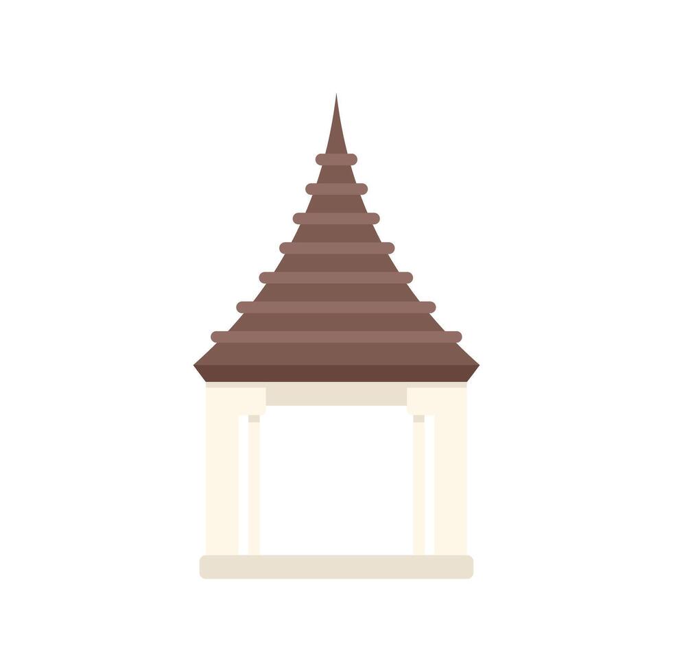 Traditional asian pagoda building representing buddhist culture and spirituality vector