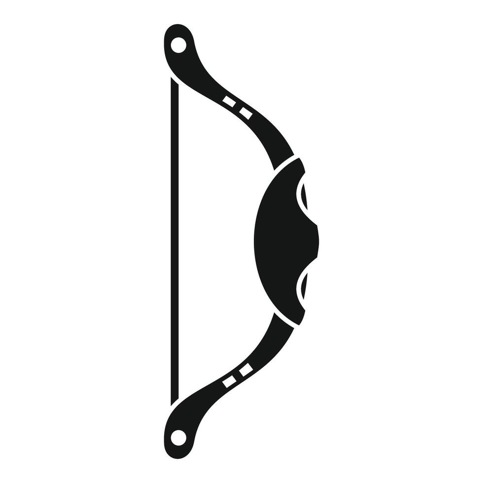 Hunting bow icon representing archery and hunting sports vector