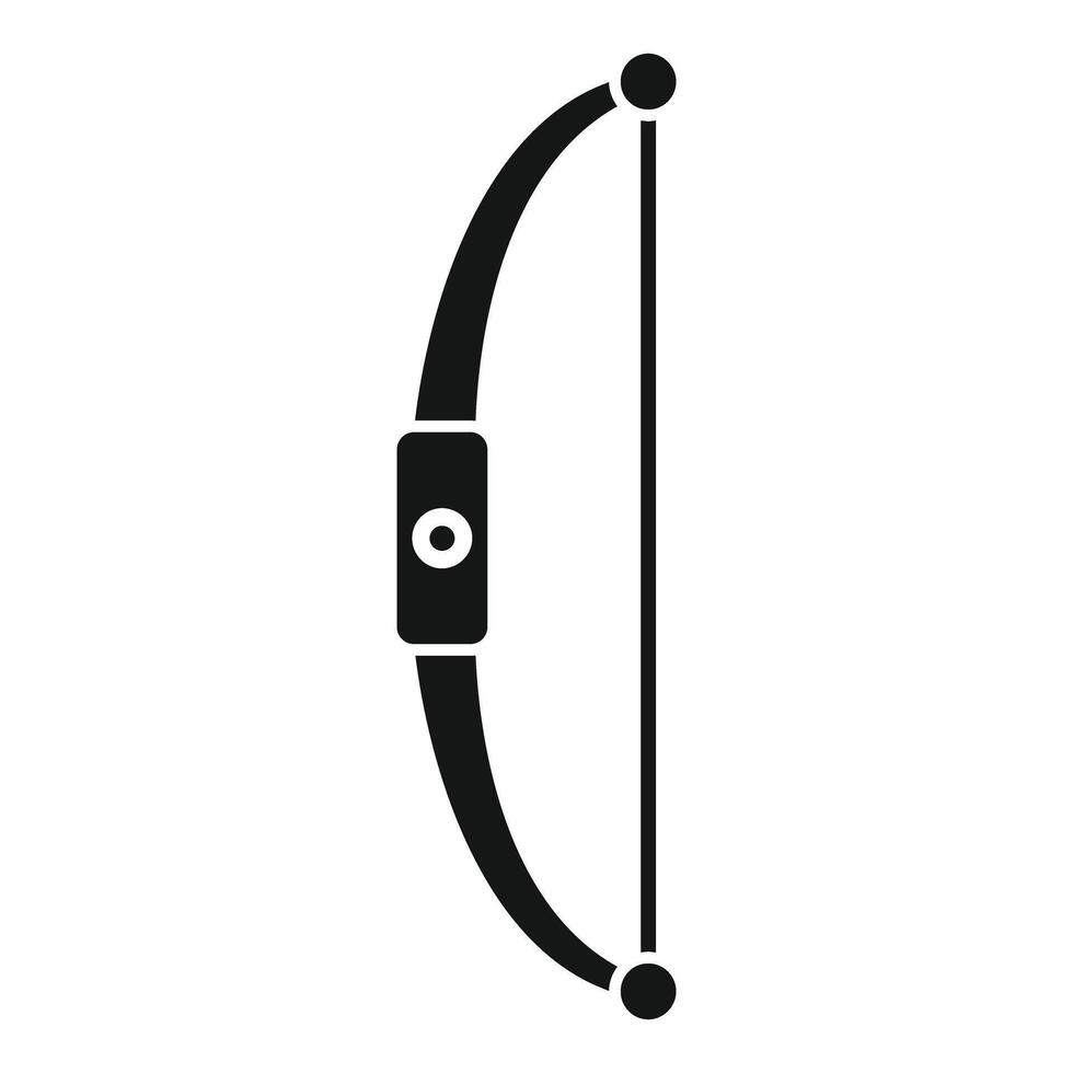 Sport archery bow hunting shooting equipment icon vector