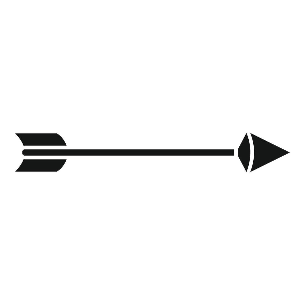 Straight arrow pointing right symbol of direction and target vector