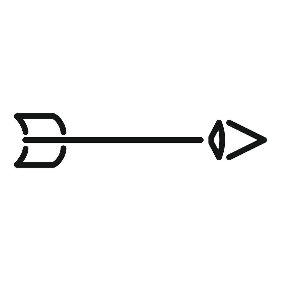 Straight arrow pointing right symbol of direction and focus vector