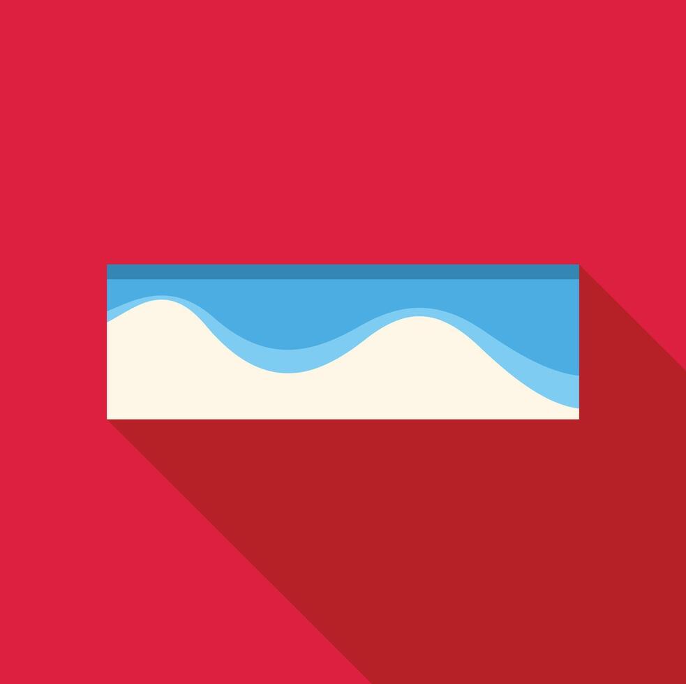 Chewing gum with blue flavoring showing through wrapper vector