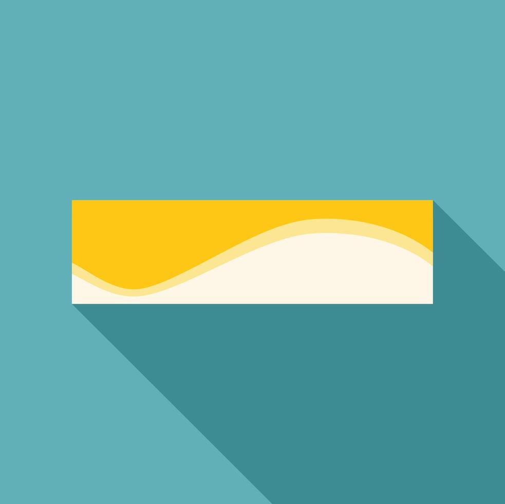 Packaging for processed cheese, butter or margarine with yellow and white wave design vector