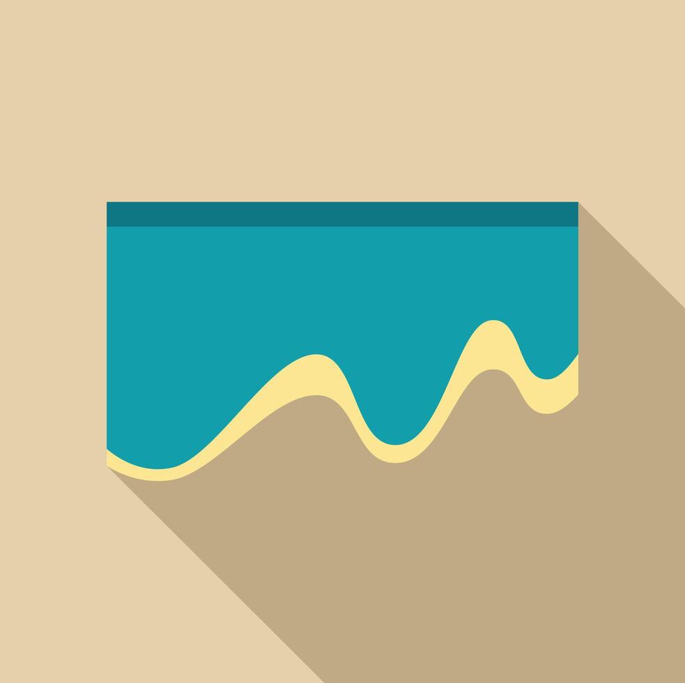 Flowing turquoise glaze dripping down on beige background vector