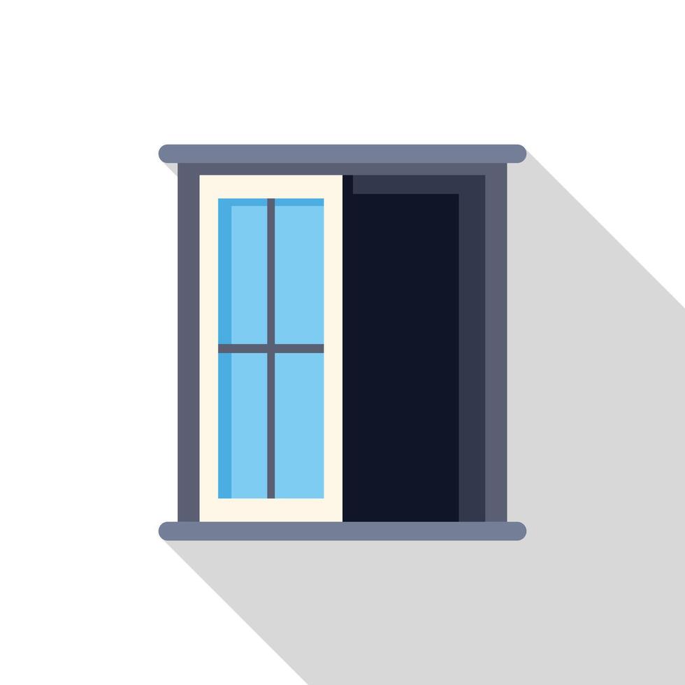 Half open window letting in fresh air and light vector