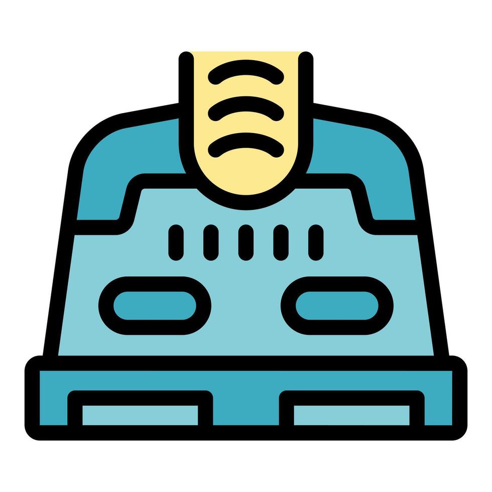 Smart bed emitting wifi signal with control panel for sleeping vector