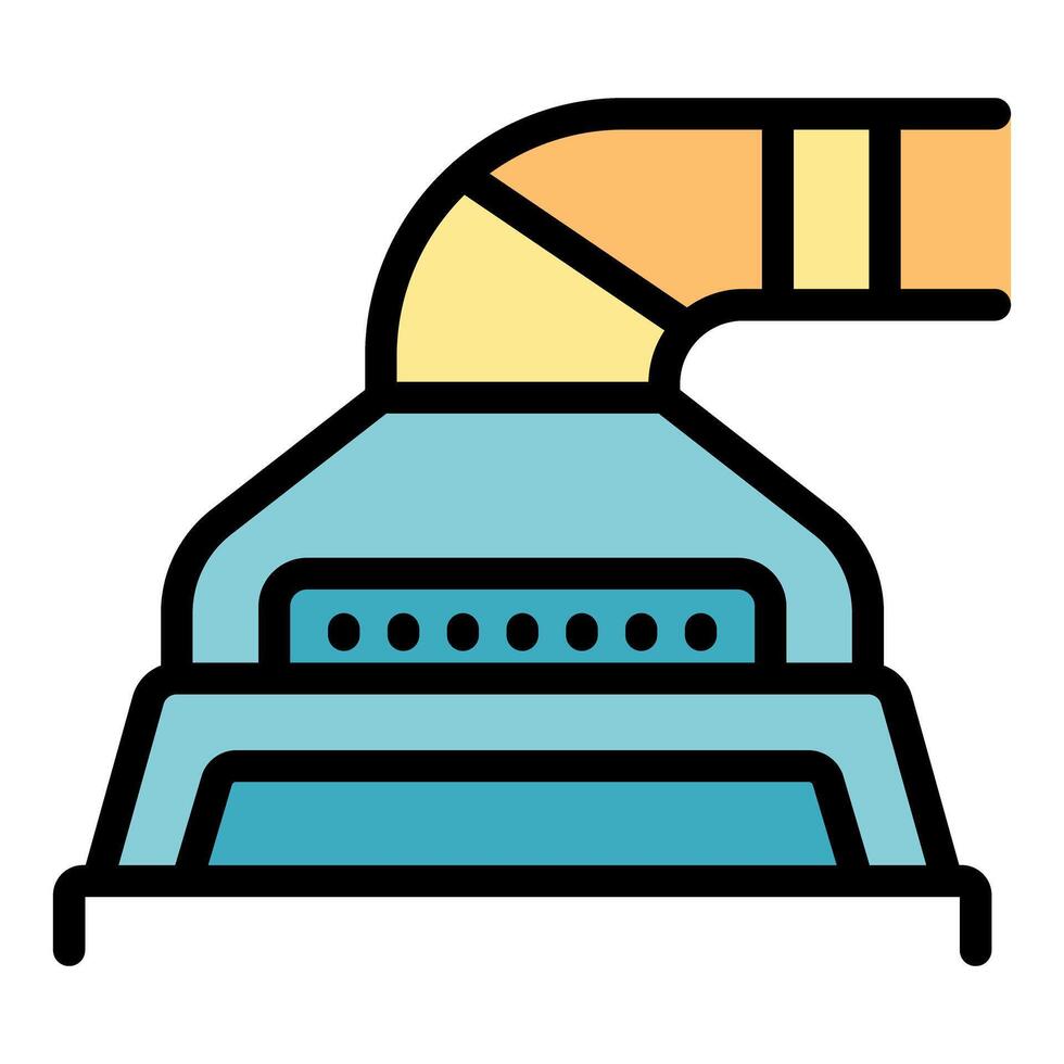 Industrial conveyor belt system transporting goods in factory vector