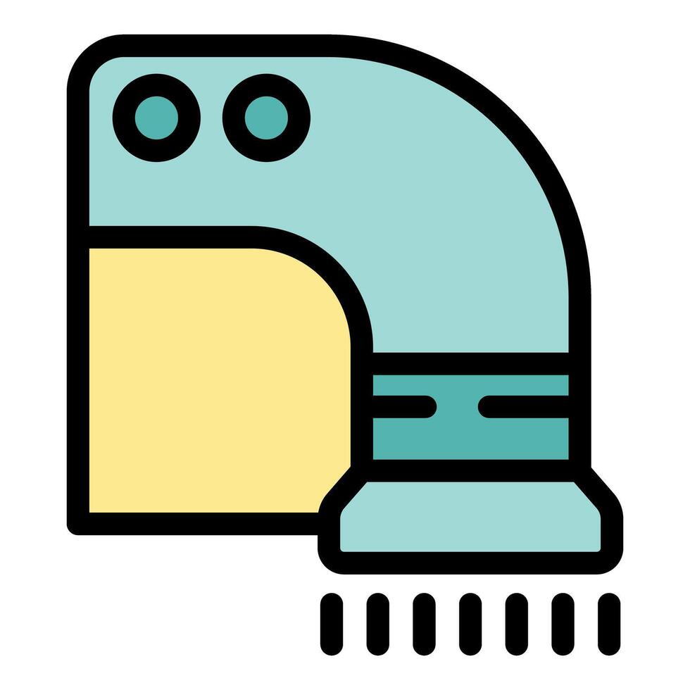 Robot vacuum cleaner cleaning dust using sensors icon vector