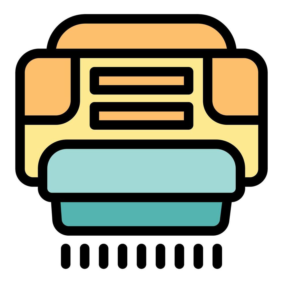 Conditioner is blowing cold air into room icon vector outline