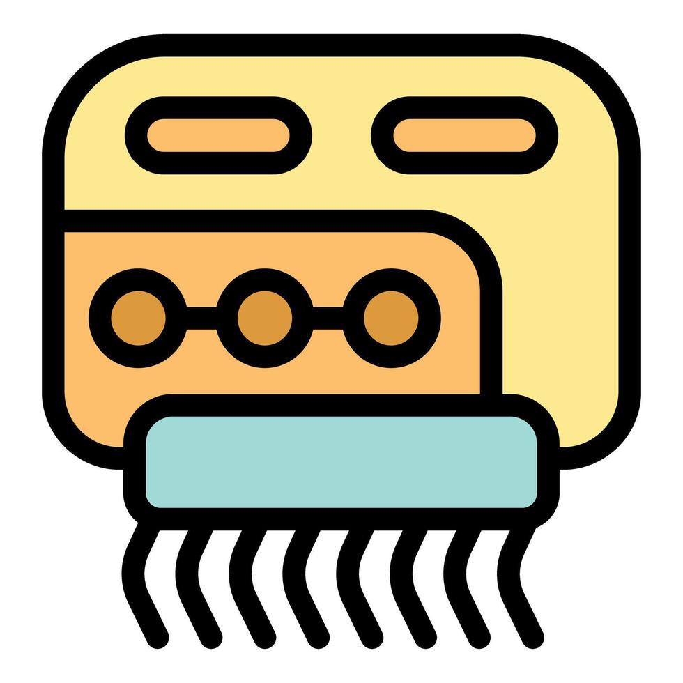 Smart home device using artificial intelligence for cleaning floor vector