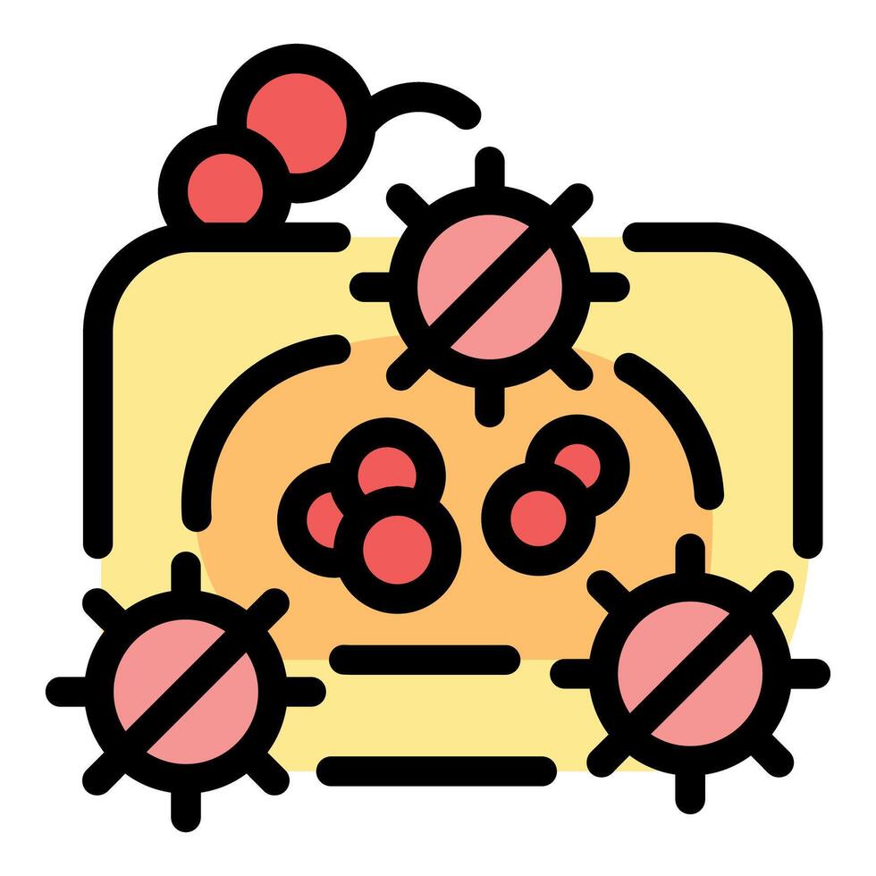 Immune system successfully fighting virus and bacteria infection vector