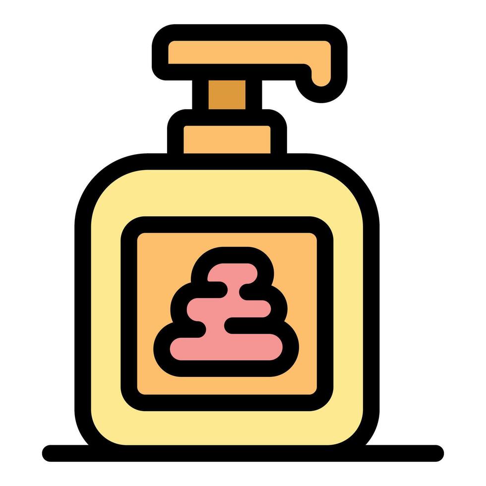 Dispenser bottle containing hair removal cream for beauty routine vector