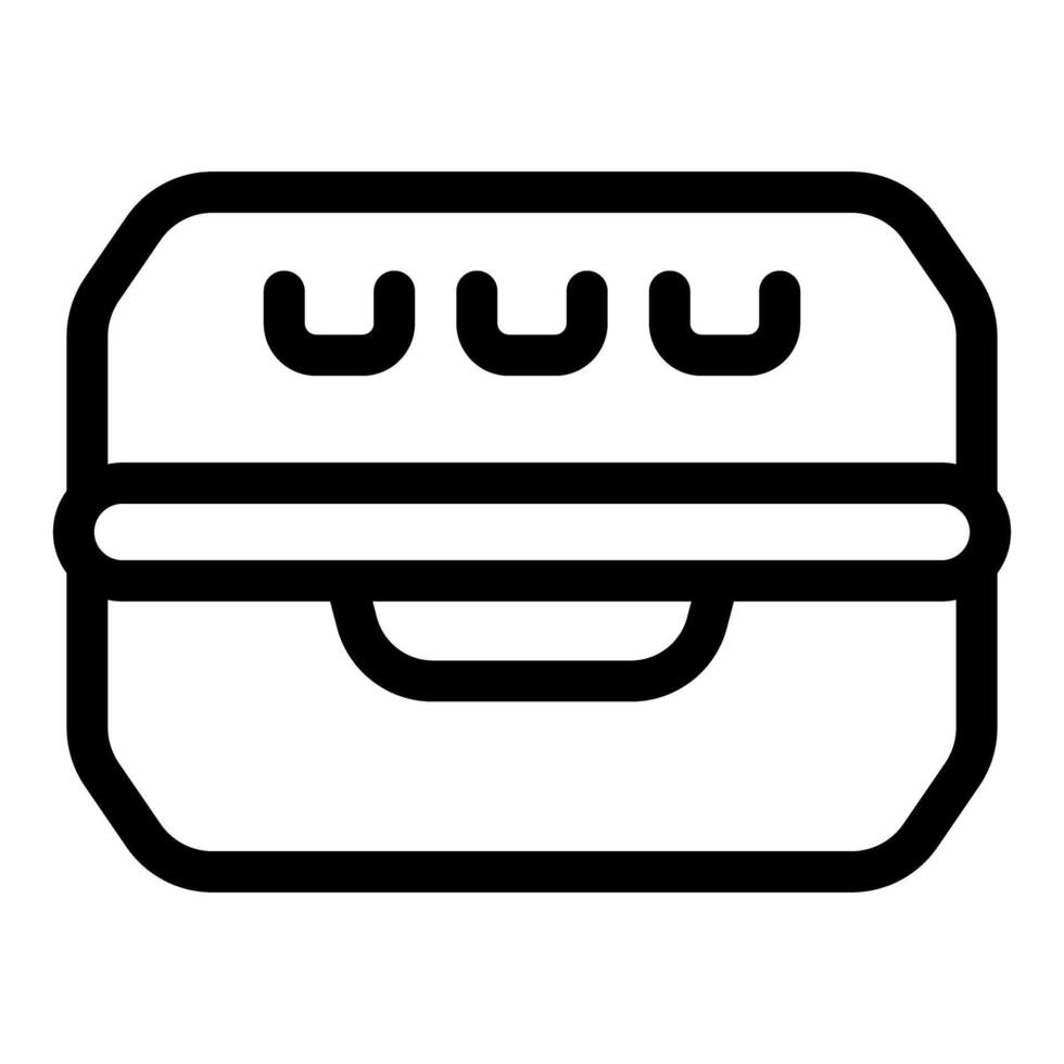 Lunch box icon representing food storage and picnics vector