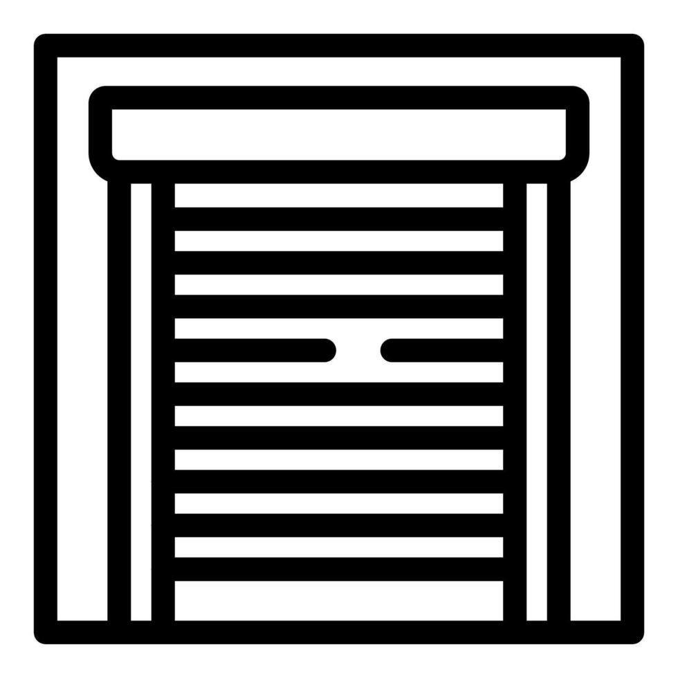 Garage door protecting home security system with automatic roller shutter vector