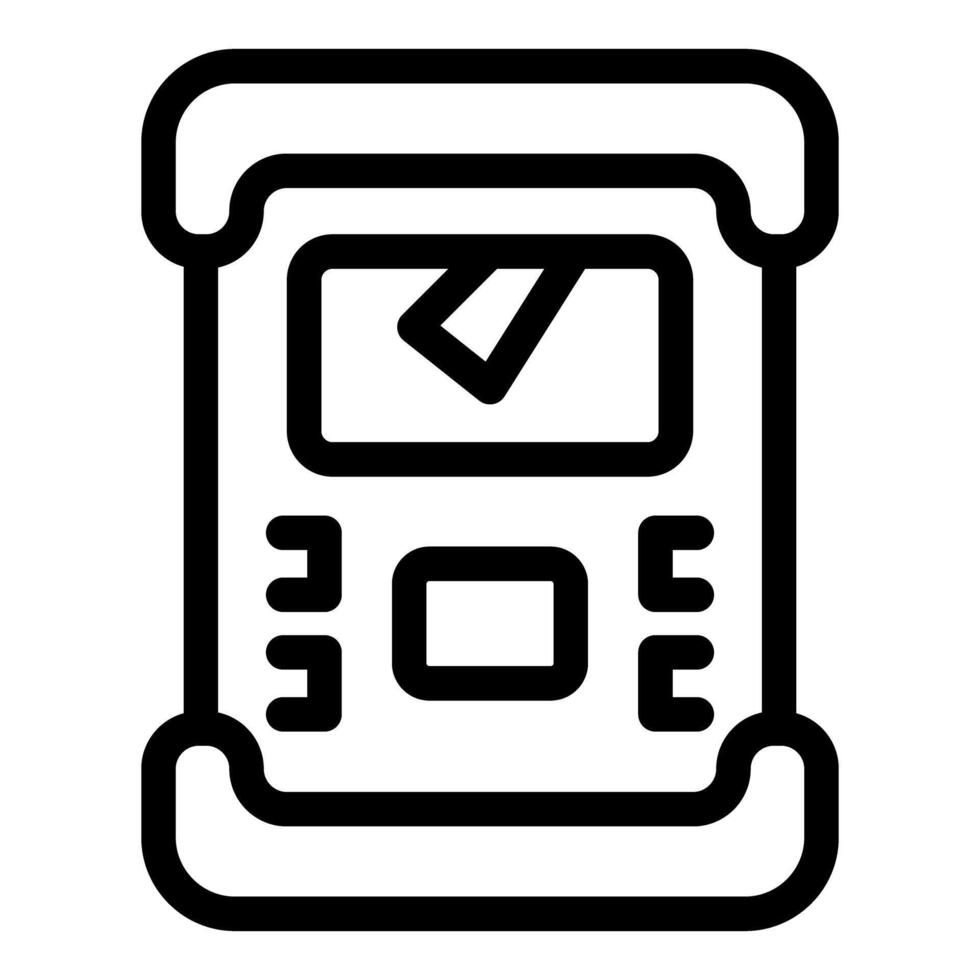 Walkie talkie showing check mark displaying receiving signal icon vector