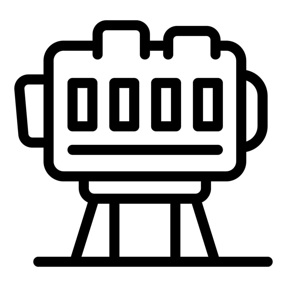 Car engine spare part placed on stand for repairing vector