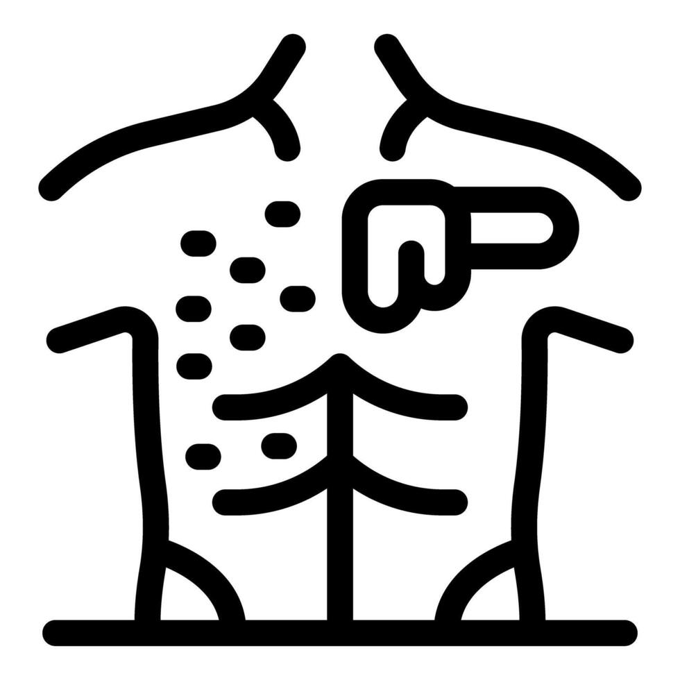 Doctor applying ointment on patient's chest for skin treatment vector