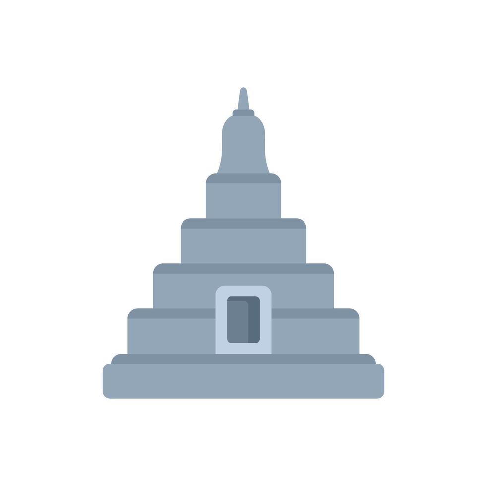 Ancient buddhist temple showing traditional architecture vector