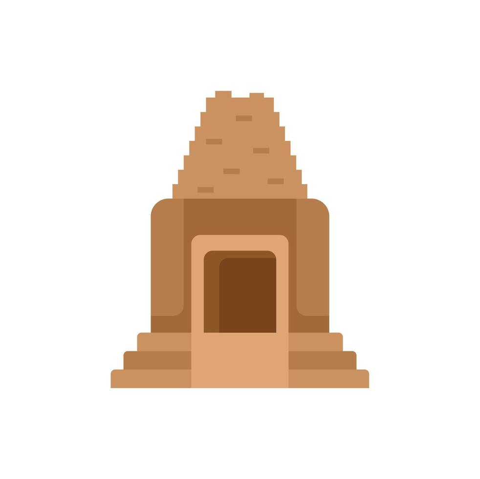Ancient mayan pyramid representing mexican culture and history vector