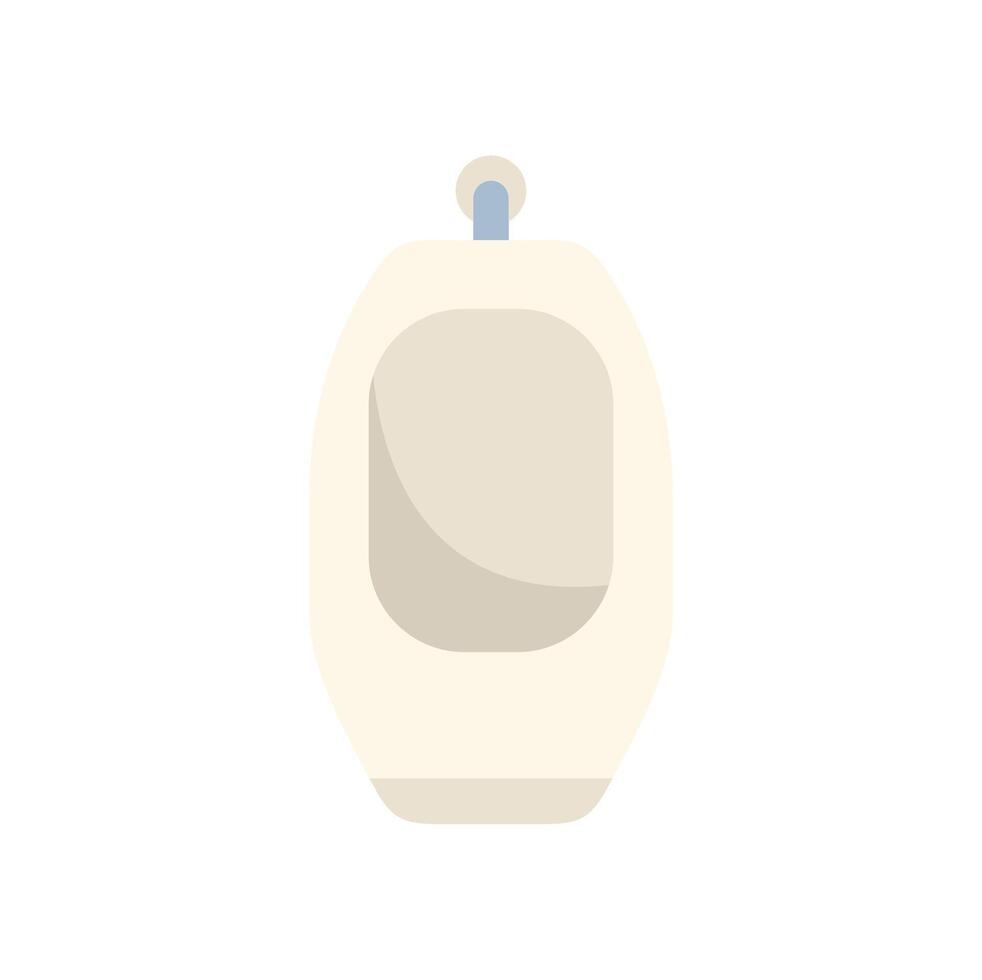 White urinal hanging on the wall in a public restroom vector