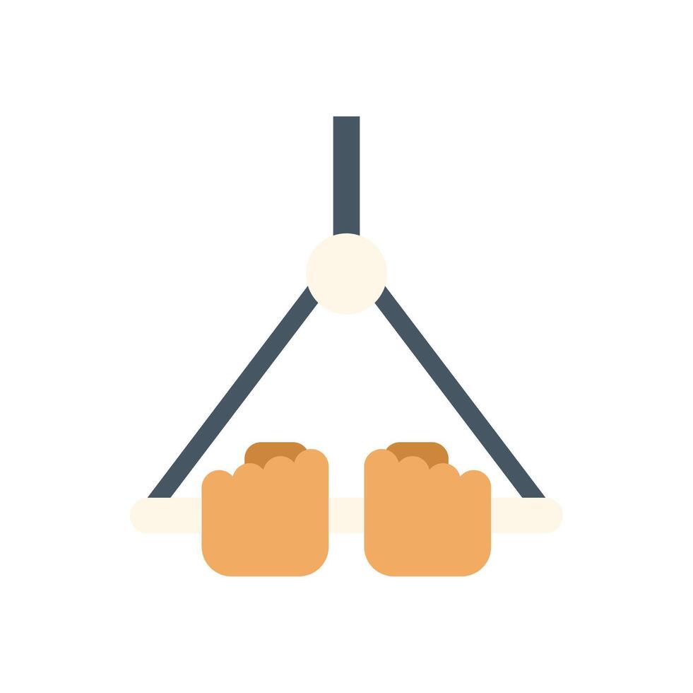 Baby mobile hanging over crib for newborn playing vector