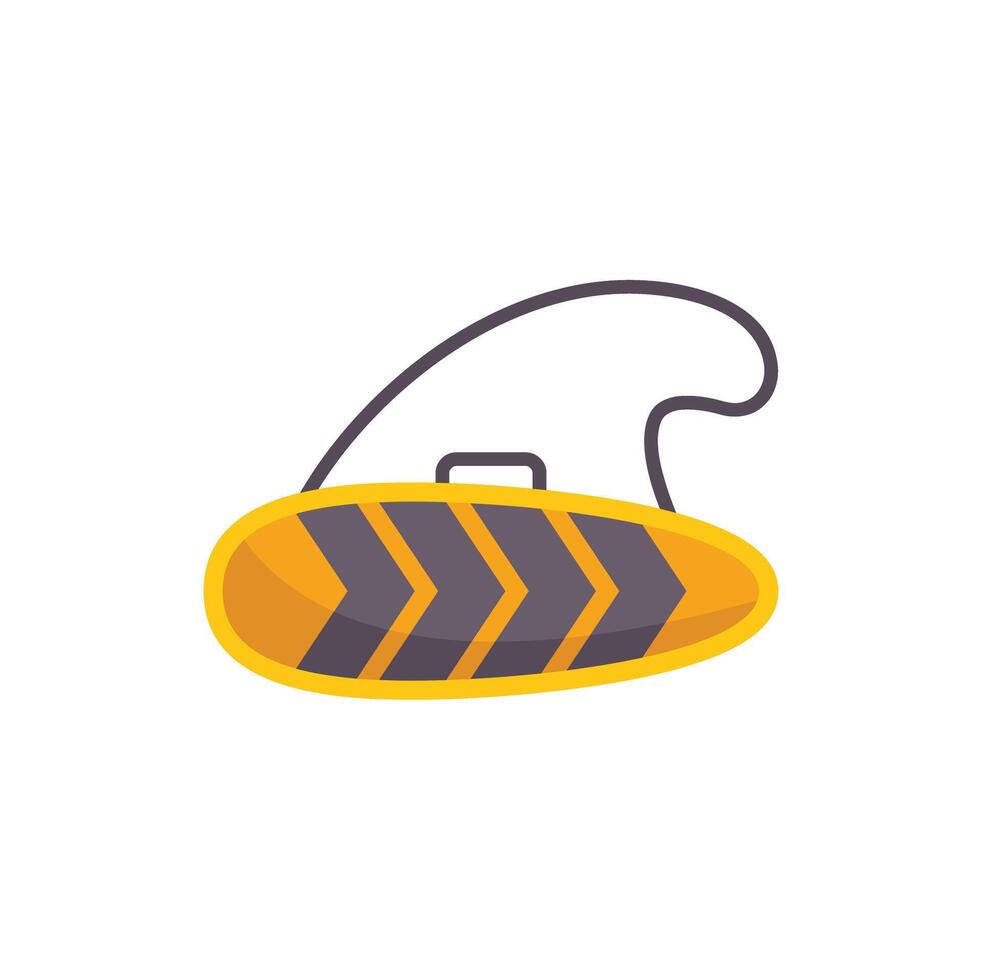 Yellow rescue board for water safety and rescue operations vector