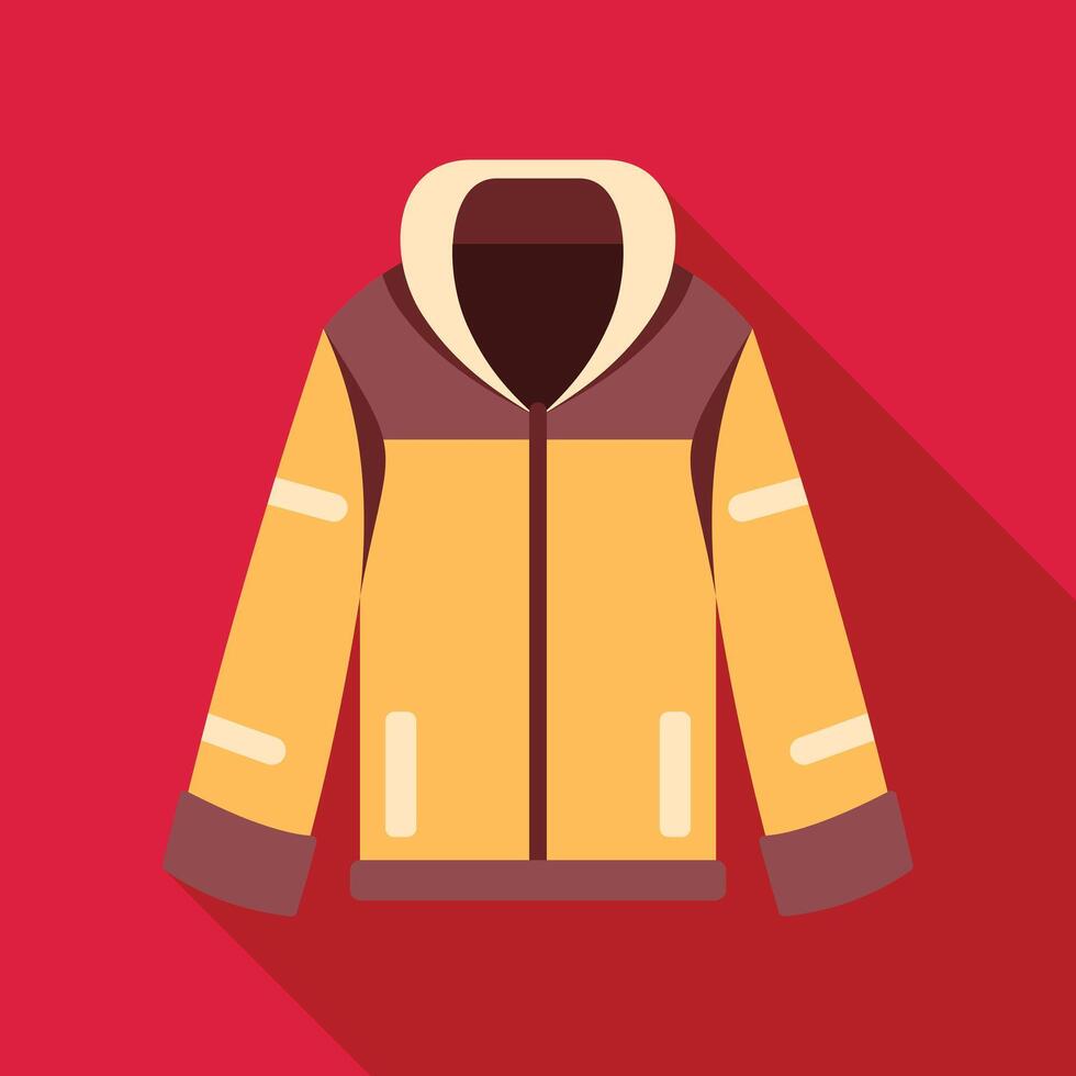 Warm winter jacket protecting from cold weather vector