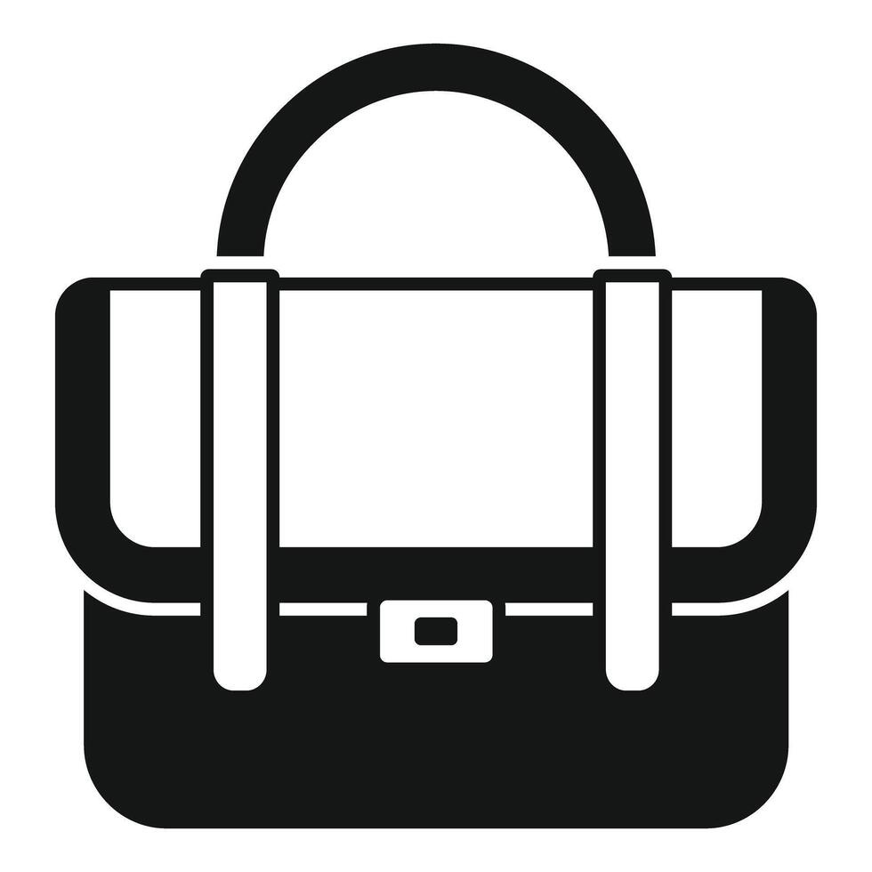 Business leather bag with clasp and handles closing securely vector