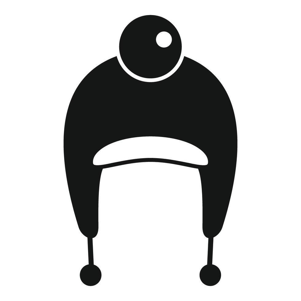 Warm winter hat protecting from cold weather vector