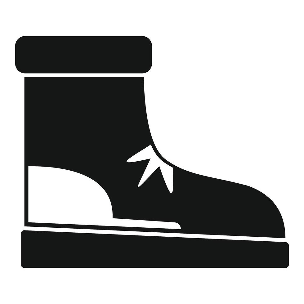 Hiking boot protecting foot while trekking in mountains vector