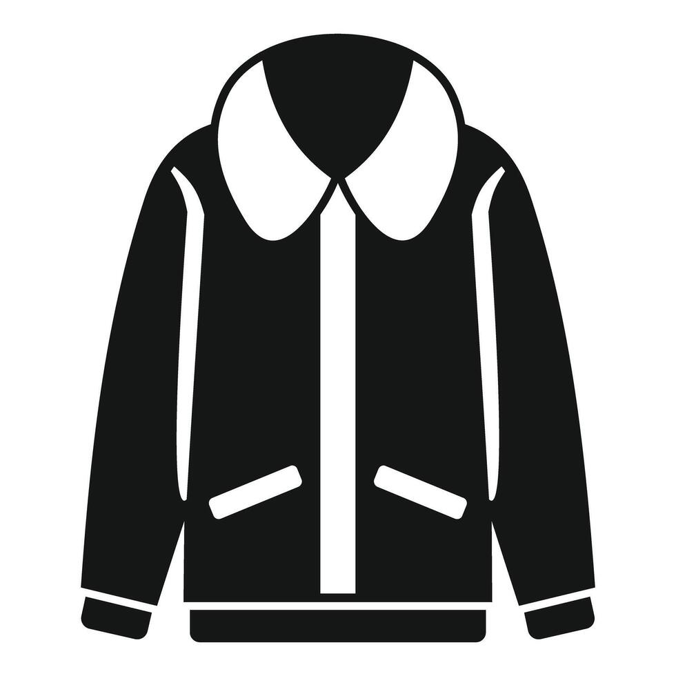 Stylish bomber jacket with large collar protecting from cold weather vector