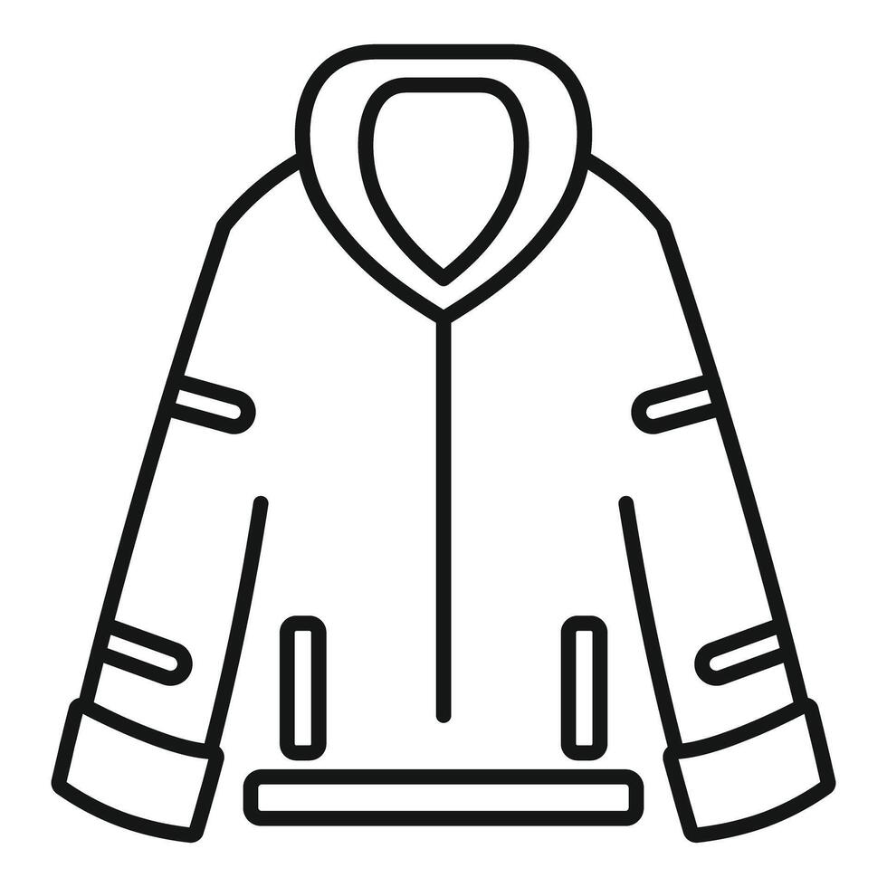 Warm winter jacket protecting from cold weather vector